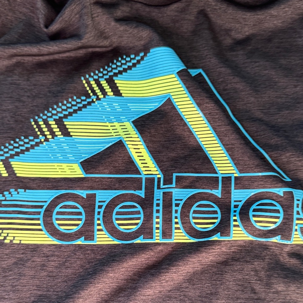Adidas Kids Tee with Blue and Yellow Graphic - Picture 3 of 3